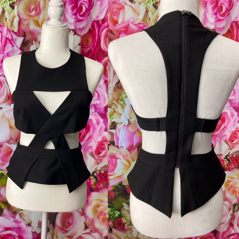 Edgy and sophisticated cut out top